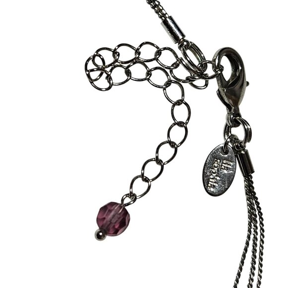 Lia Sophia Elegant Pink Beaded Multi Strand Necklace Statement Jewelry Women - Picture 4 of 7